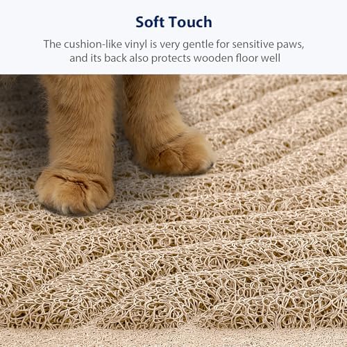 WePet Cat Litter Box Mat, Kitty Premium PVC Pad, Durable Trapping Rug, - Image 6