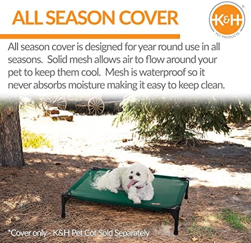 K&H Pet Products All Weather Pet Cot Replacement Cover Green Medium 32 X 25 - Image 4