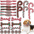 24 Pcs Christmas Dog Rope Toys Puppy Chew Teething,Classic Style by Glimin