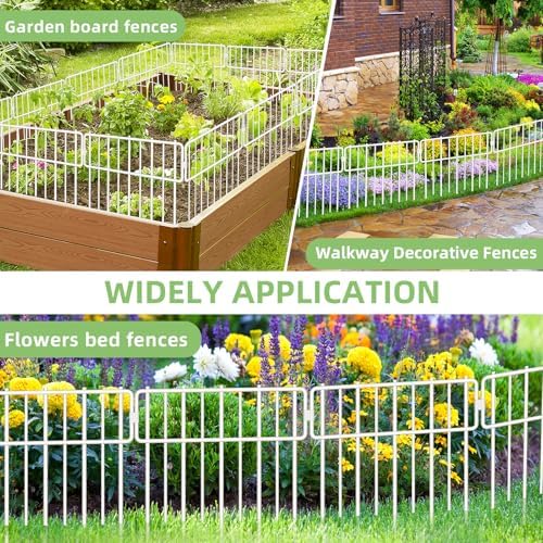 Blingluck Animal Barrier Fence, Rustproof Metal Wire Garden Edging Border - Image 6