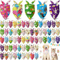 60 Pcs Easter Dog Bandanas Bulk Bunny Dog Bandanas Adjustable Puppy Bibs Triangle Scarf Holiday Pet Costume for Small Medium Pet (Bunny Pattern, Large) by Sanwuta