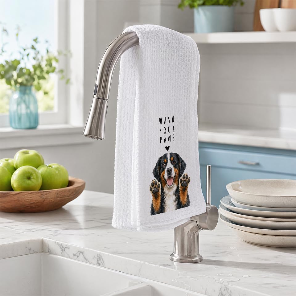 Berner Kitchen Towel, Hand Towel, Bernese Mountain Dog Gifts - Image 2
