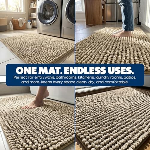 Muddy Mat® T.Max Dual Tone Indoor Dog Door Mat Slip Resistant Chenille Entryway - Image 2
