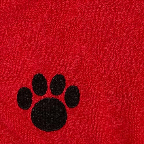 Bone Dry Pet Robe Collection Embroidered Absorbent Microfiber Bath Robe - Image 4