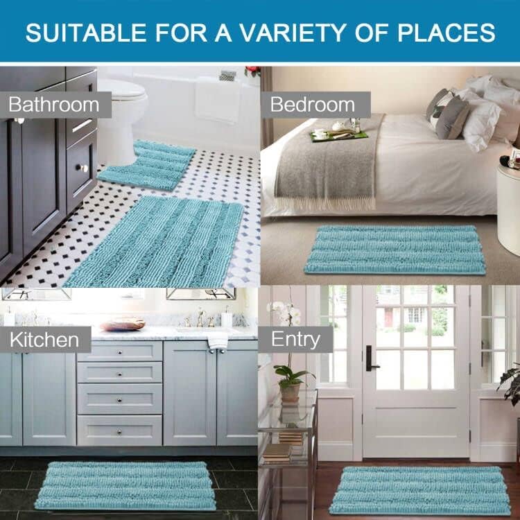 H.VERSAILTEX Bathroom Rugs Set 2 Piece Bathroom Contour Rug Toilet Mat Sets - Image 6