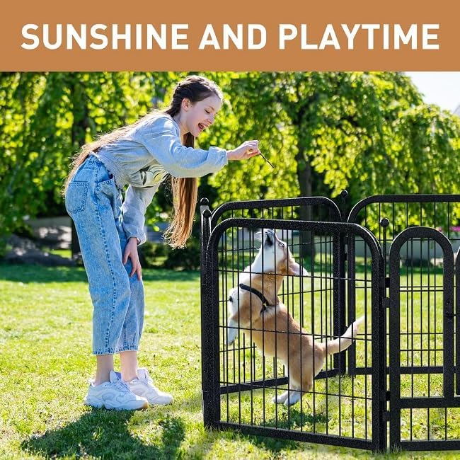 Metal Dog Playpen 45in H 24 Panels Heavy Duty Dog Fence - Image 6