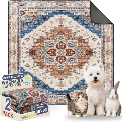 Washable Pee Pads for Dogs, Reusable Puppy Potty Training Pads, Ultra-Absorbent by Verdasun
