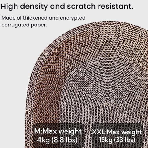 2 Pack Extra Large Cat Scratcher Cardboard, Oval Scratcher Bed Cat Scratch Bowl - Image 5