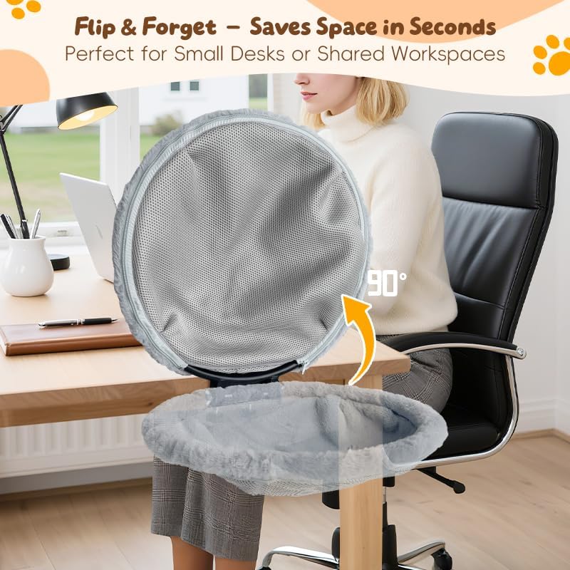 Cat Bed for Desk |2 Machine-Washable Covers |Foldable Cat Bed Desk Mount - Image 5