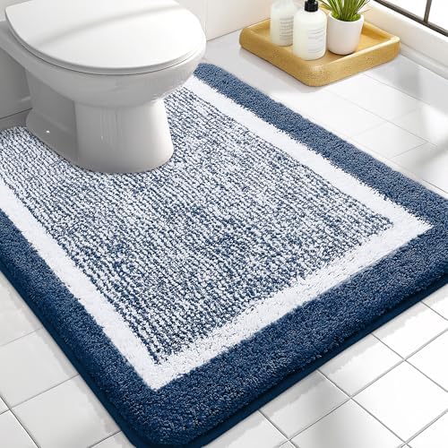 OLANLY Toilet Rugs U-Shaped 24x20, Soft Absorbent Microfiber Bath Mat by OLANLY