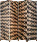 FDW 4-Panel Folding Room Divider | 6ft, Stack | Light & Portable by FDW