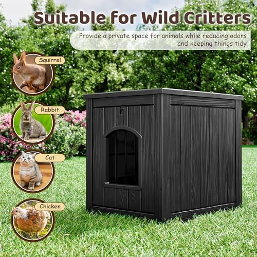 Cat Litter Box Enclosure, Resin Hidden Litter Box Furniture Side Table - Image 5