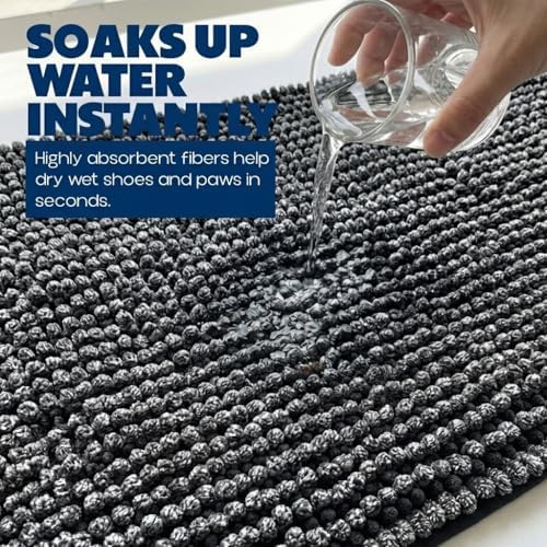 Muddy Mat® T.Max Dual Tone Indoor Dog Door Mat Slip Resistant Chenille Entryway - Image 3