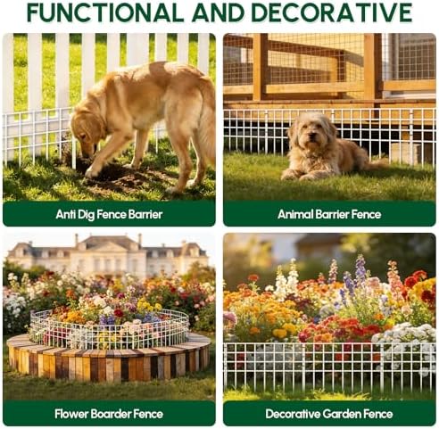 42.5ft x 13in Garden Fence Animal Barrier, 30 Panels No Dig Fence Panels - Image 7