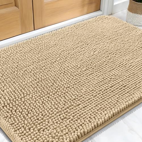 OLANLY Dog Door Mat for Muddy Paws 32x20, Super Absorbent Chenille Mud Mat by OLANLY