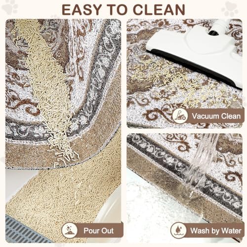 Unicorn Catcher 33"x22" Cat Litter Mat Non-Slip Washable Litter Box Mat - Image 5