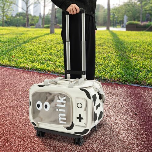 Pet Carrier on Wheels, Soft Sided Rolling Pet Carrier - Image 3