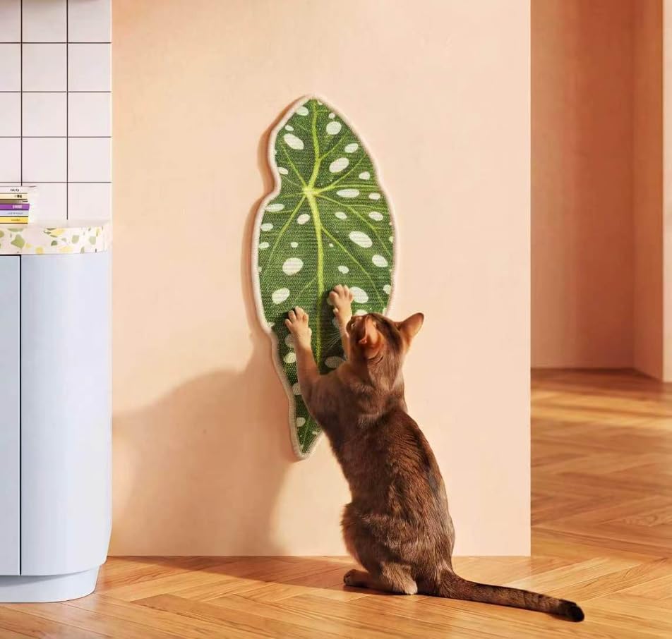 Sisal Botanical Leaf Cat Wall Scratcher by Unknown