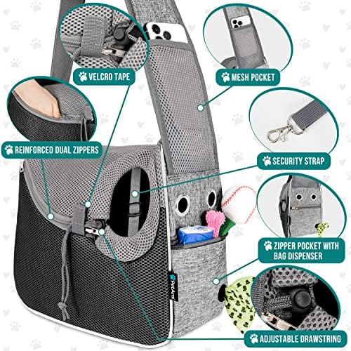 PetAmi Dog Sling Carrier for Small Dogs, Hands Free Crossbody Carrier - Image 3