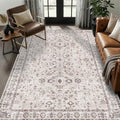 Area Rug 4x6 Ft Washable: Non Slip Soft Stain Resistant Throw Bedroom Rugs by NYZEL
