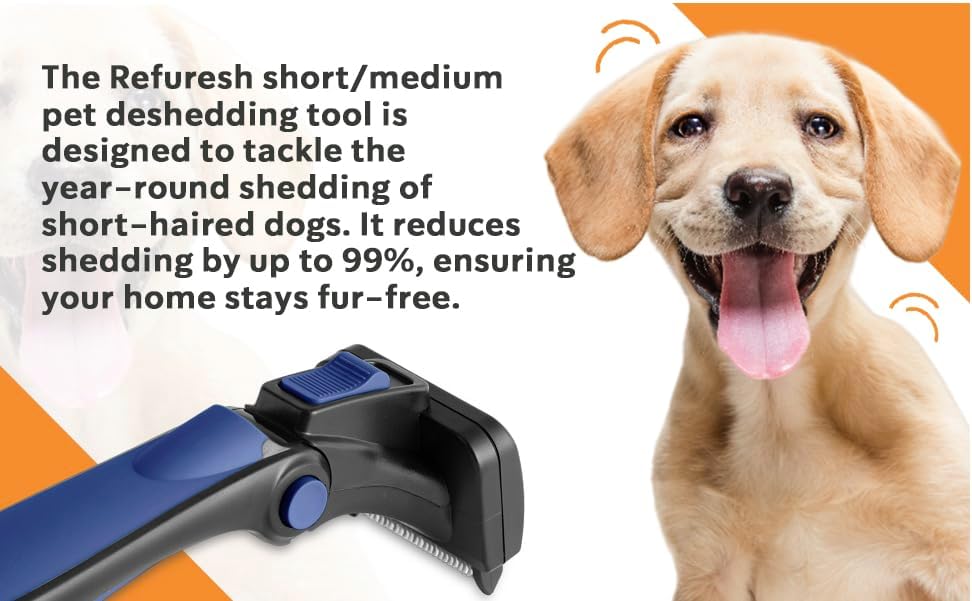 Deshedding Brush for Short/Medium-Hair Dogs & Cats | Deshedding Dog Brush for - Image 6