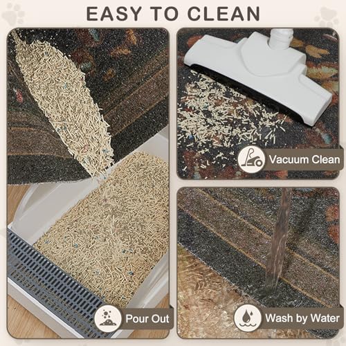 Unicorn Catcher 24"x15" Cat Litter Mat Non-Slip Washable Litter Box Mat - Image 4