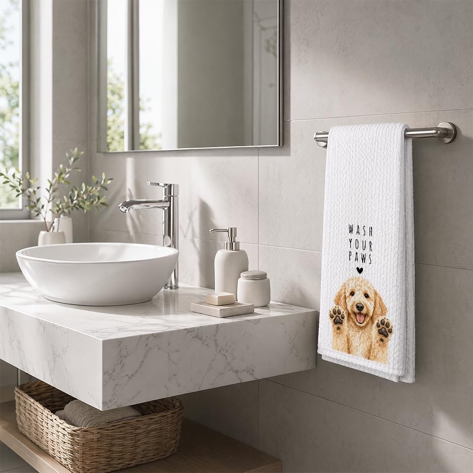 Goldendoodle Kitchen Towel, Hand Towel - Image 4