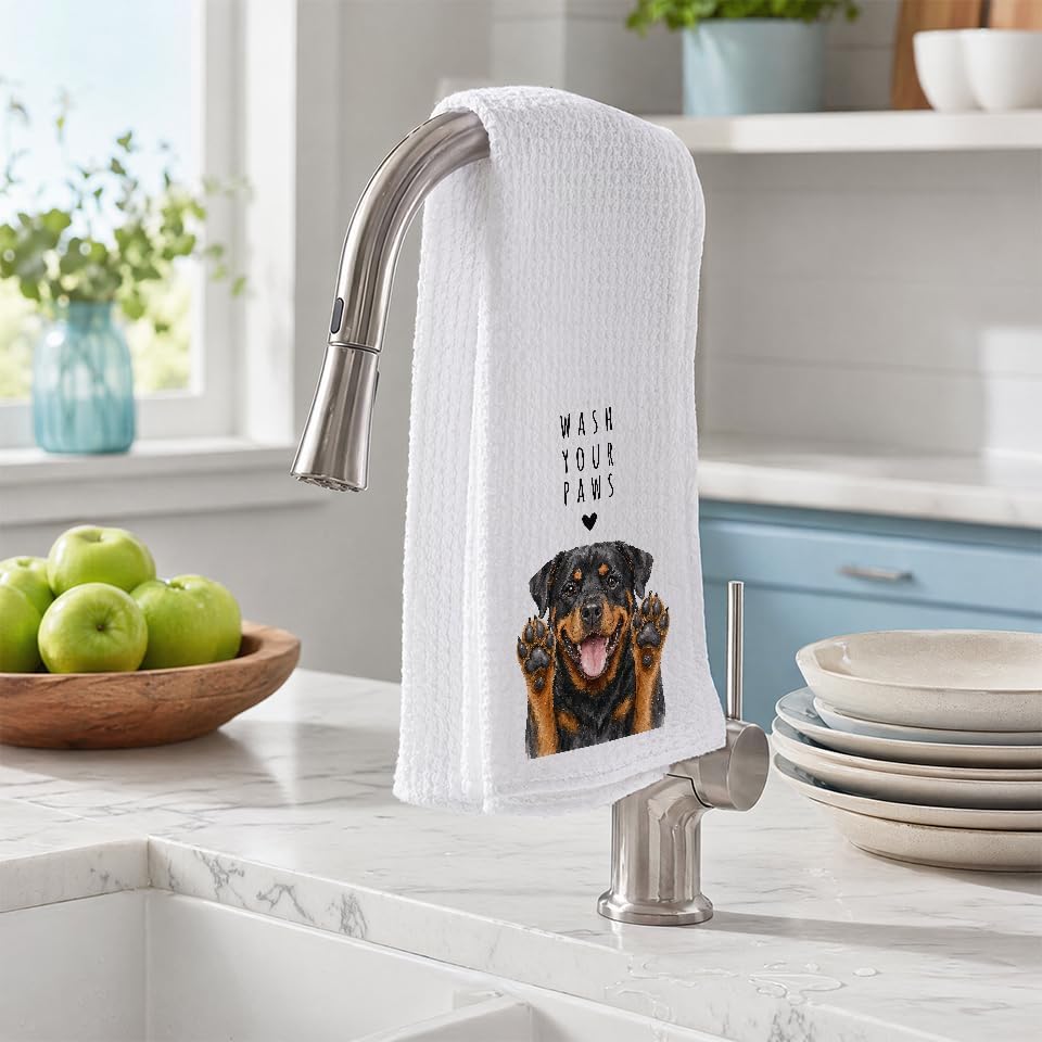 Rottie Kitchen Towel, Hand Towel, Rottweiler Gifts - Image 2