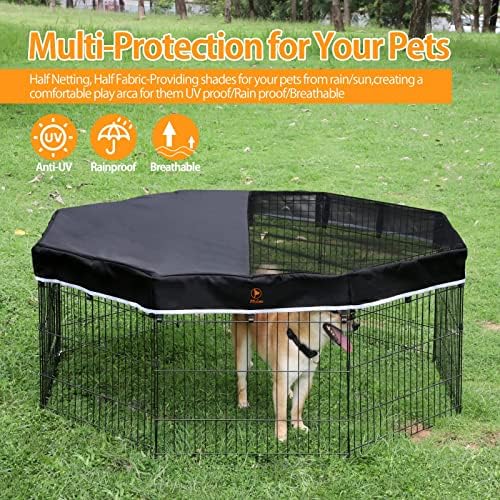 PJYuCien Playpen Top Cover for 24'' Width 8 Panel Pen, Hook Connect - Image 4