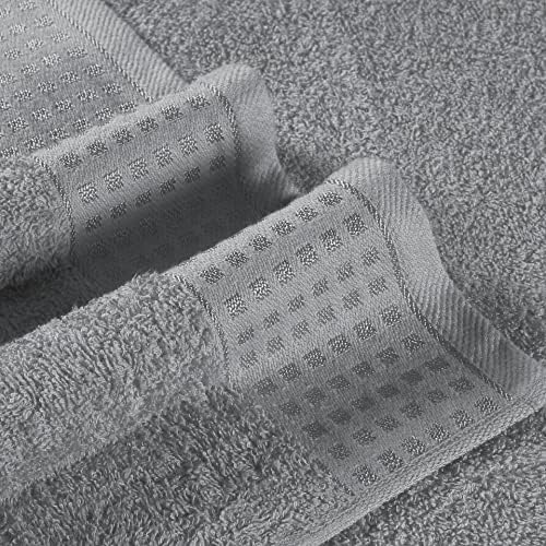 GLAMBURG 100% Cotton 2 Pack Oversized Bath Towel Set 28x55 Inches, Ultra Soft - Image 2