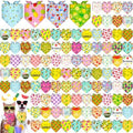 120 Pcs Summer Themed Dog Bandanas Bulk Tropical Hawaii Pet Bandanas Dog Handkerchiefs Cute Fruit Summer Scarf Bibs Triangle Bibs Adjustable Kerchief Pet Grooming Costume Accessories by Bulyoou