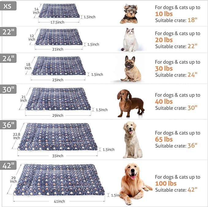 Mora Pets Dog Crate Pad Bed Ultra Soft Pet Mat Star Print 2 Pack 24 Inch - Image 5