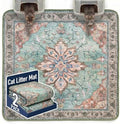 Hompet Cat Litter Mat 2 Pack, 72x72 Large Machine Washable Trapping Mats by Hompet