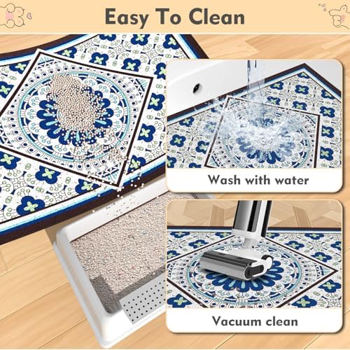 Jumbo Cat Litter Mat Catcher 35"x24" | Ultra-Absorbent Litter Box Rug - Image 6