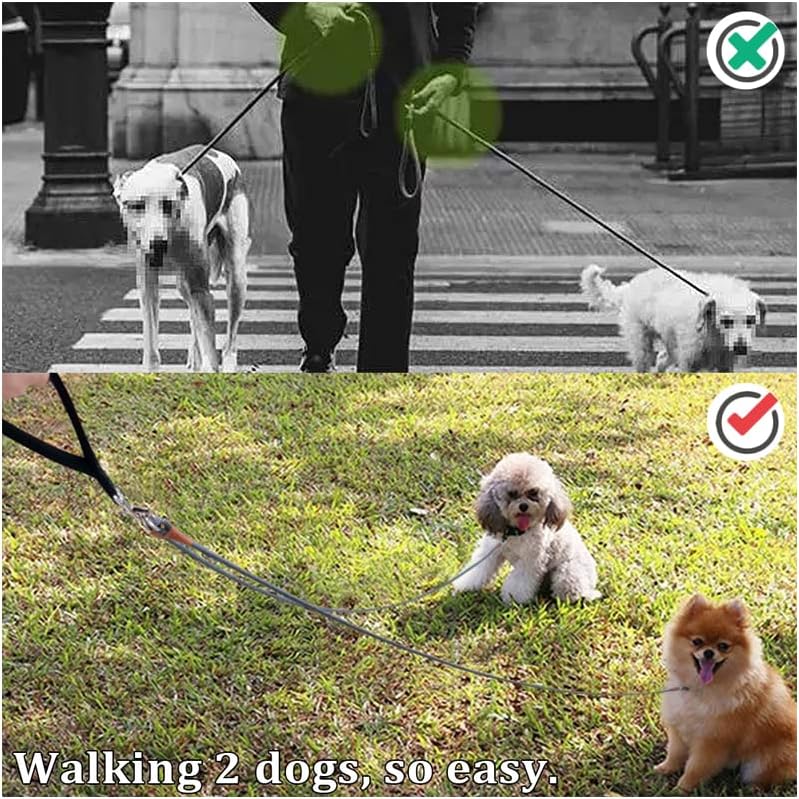 8 FT Double Dog Leash, 2 Way Mulitiple Dog Leash Detachable No Tangle - Image 6